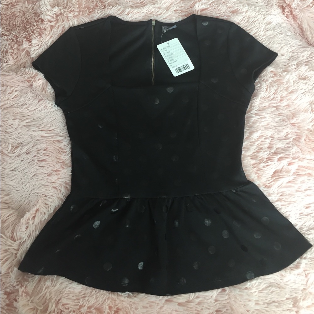 NWT urban outfitters polka dot peplum top